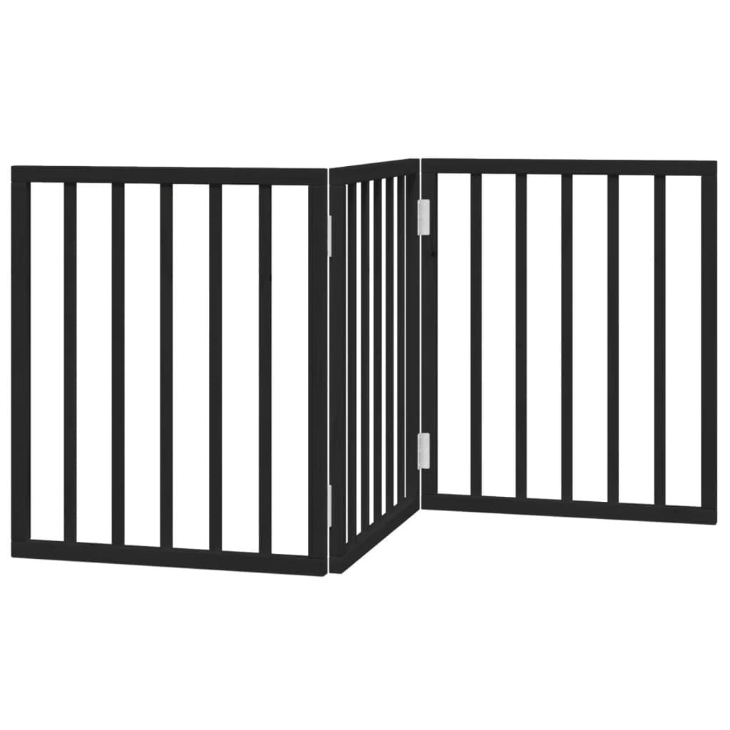 3-Panel Foldable Dog Gate in Black
