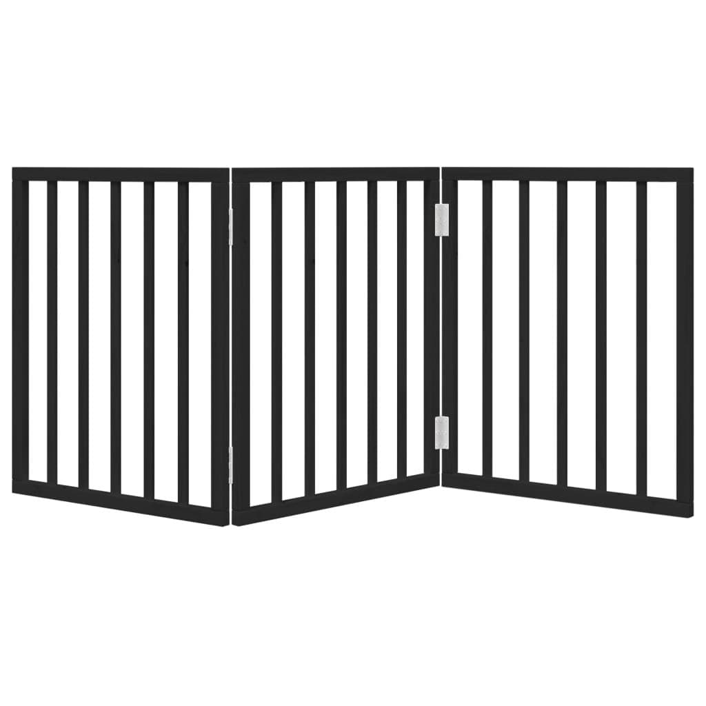 3-Panel Foldable Dog Gate in Black