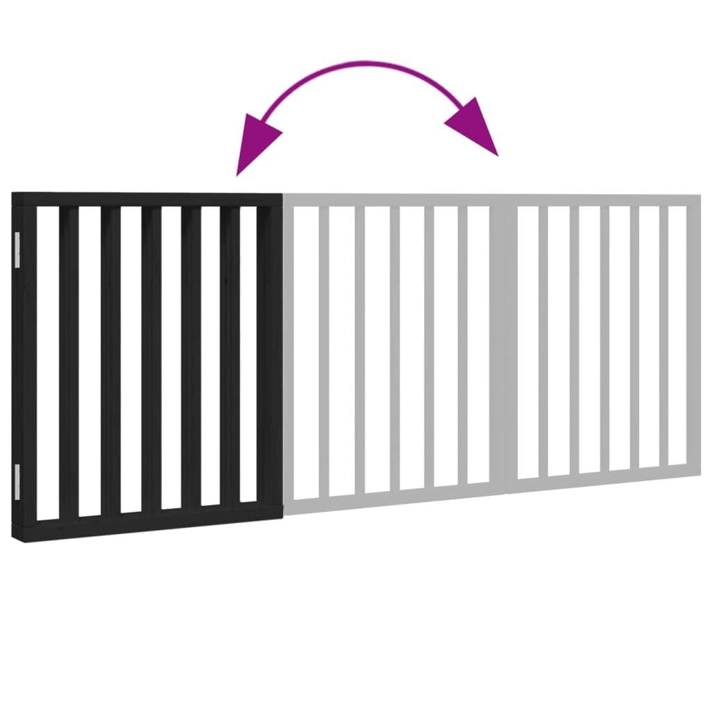 3-Panel Foldable Dog Gate in Black
