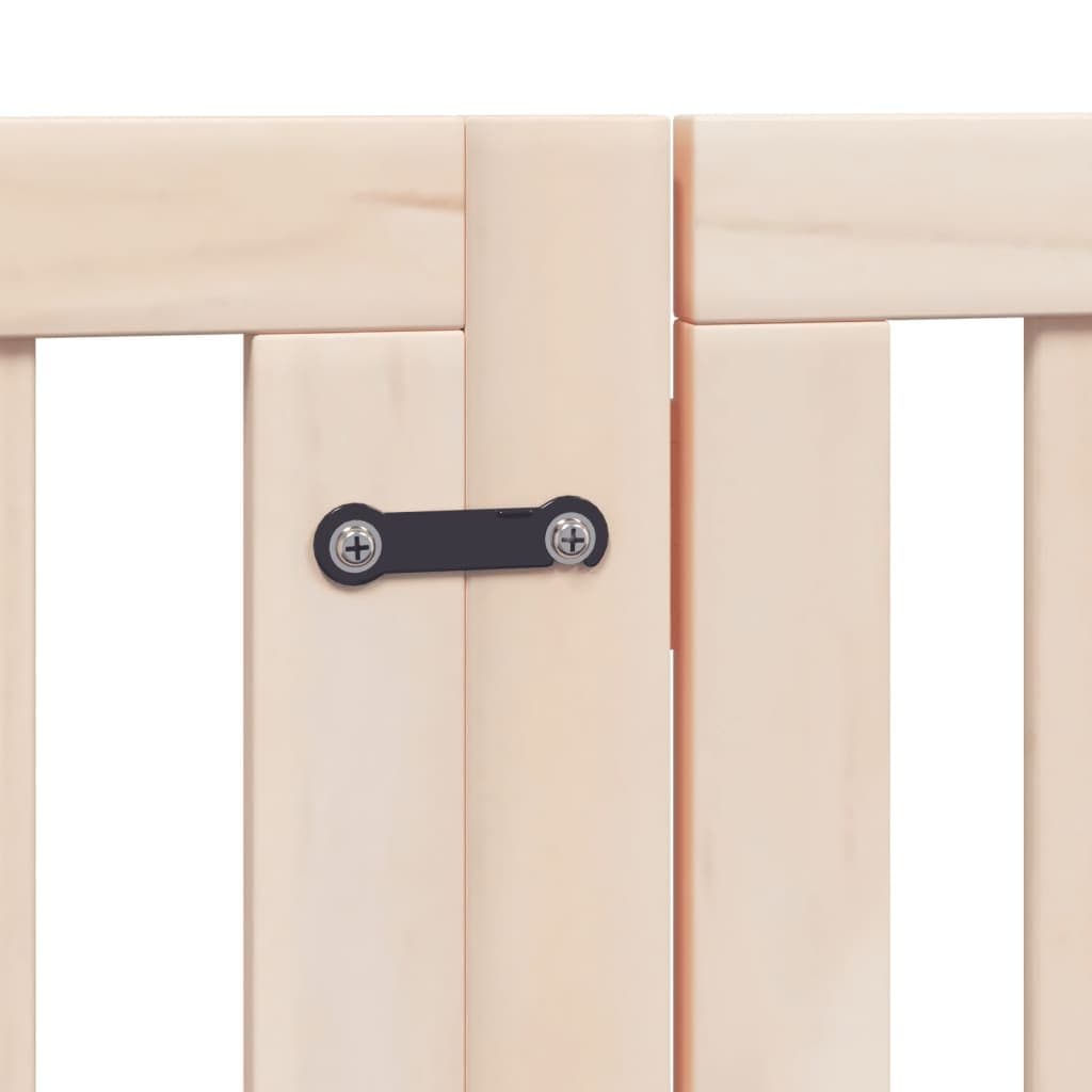 Dog Gate Foldable 6 Panels 300cm Poplar Wood Pet Safety Barrier with Door Lock