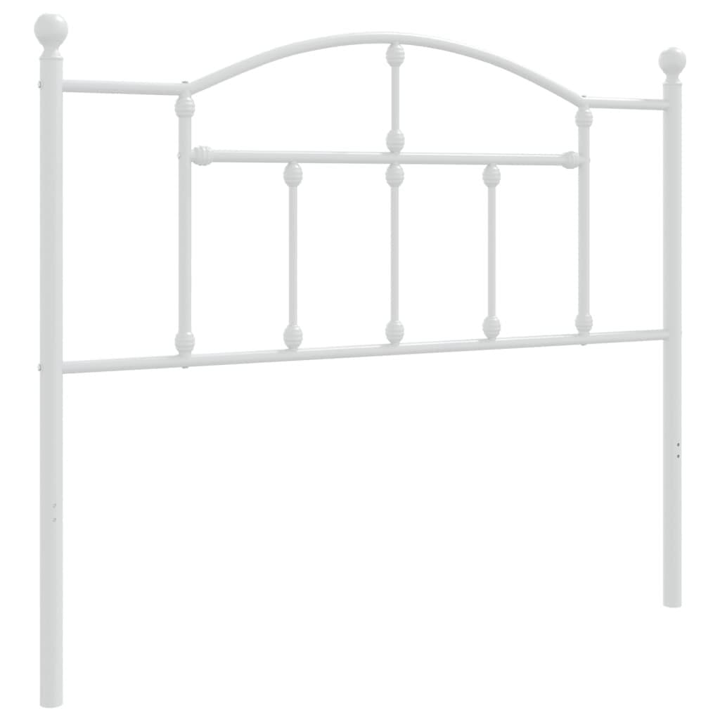 White Metal Headboard 107cm Bedroom Accessory
