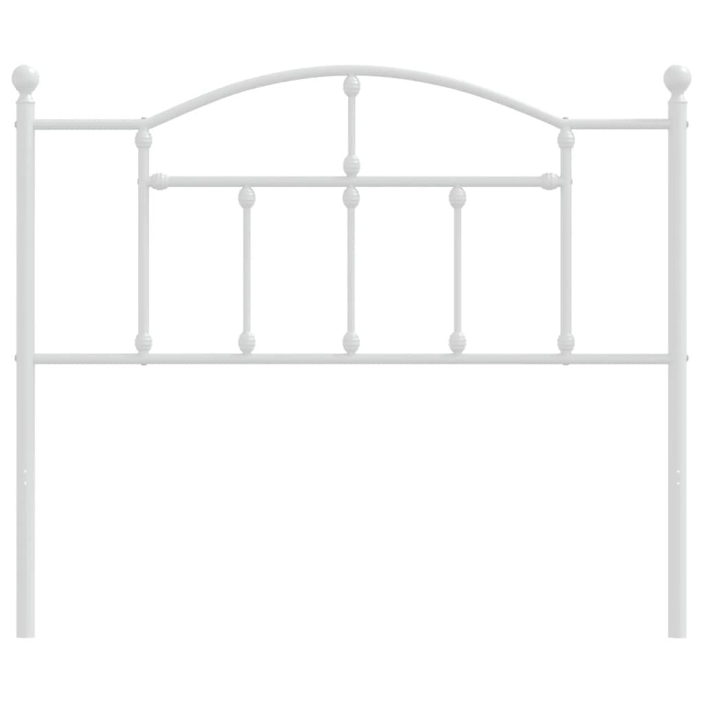 White Metal Headboard 107cm Bedroom Accessory