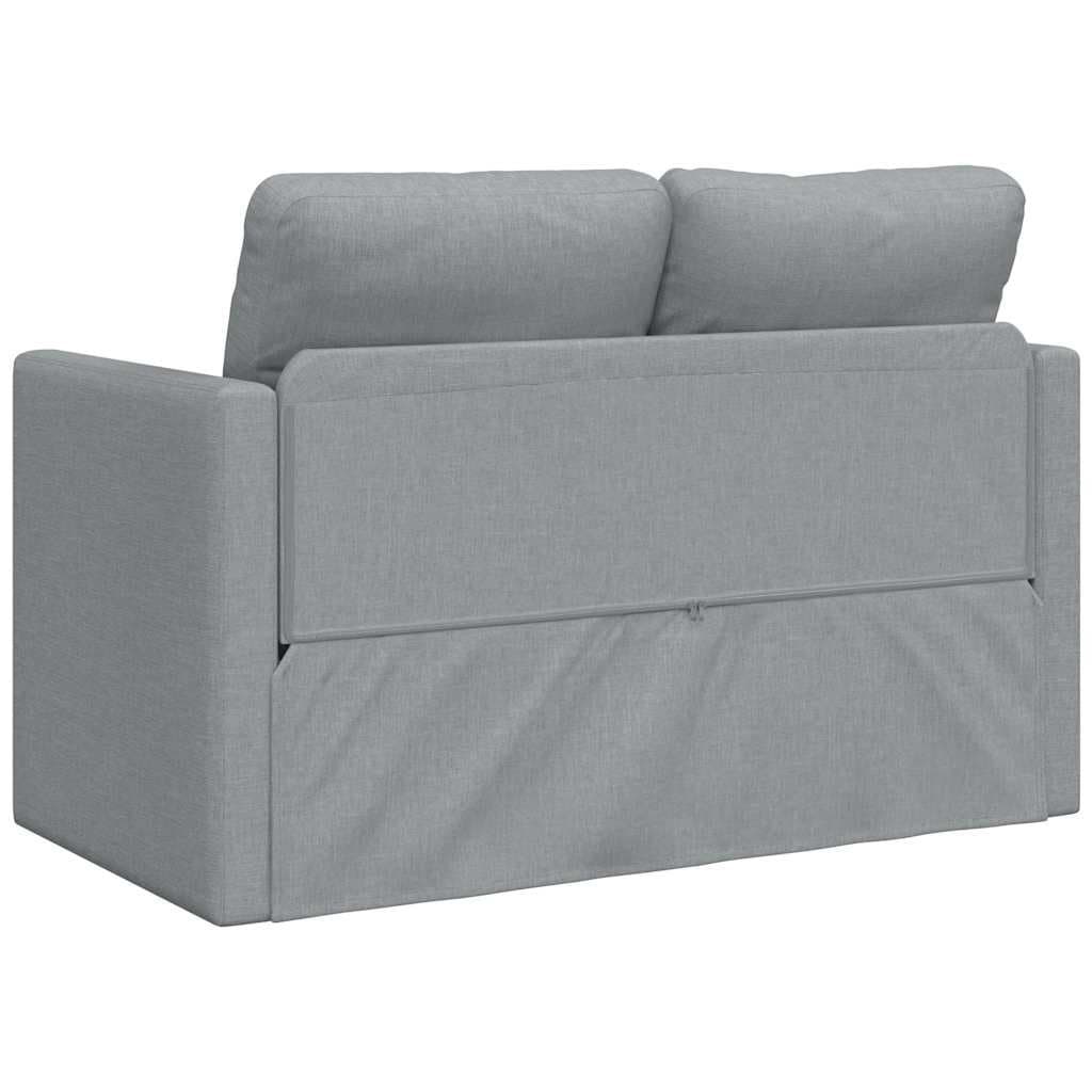 Grey Fabric 2-in-1 Convertible Loveseat Floor Sofa Bed