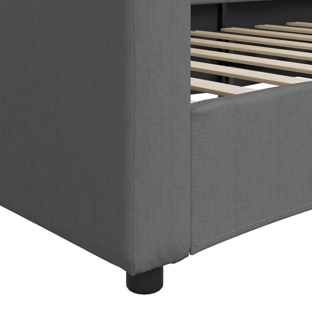 2-in-1 Grey Fabric Day Bed Sofa Bed 90x190cm