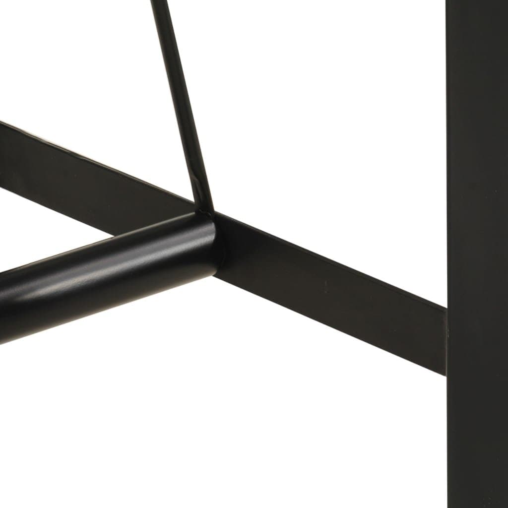 Solid Acacia Wood Bar Table with Iron Frame 110x55x107 cm