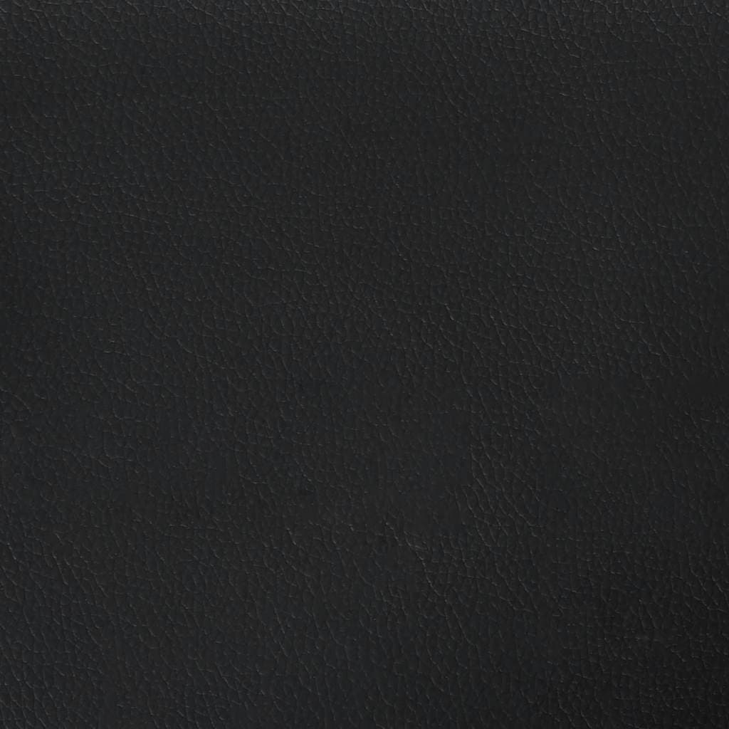Black Faux Leather Recliner Chair with Footrest