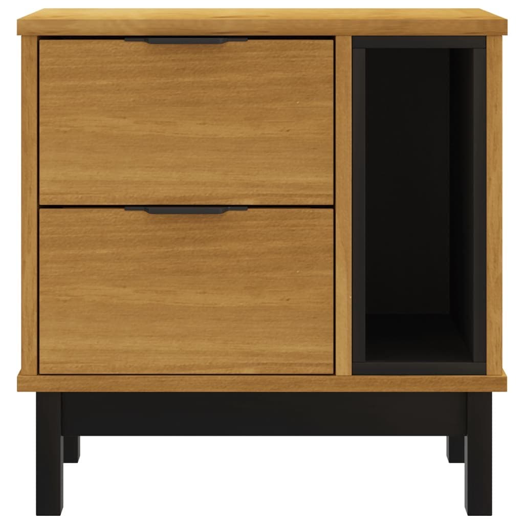 Bedside Cabinet with Drawers Storage Nightstand Bedroom Solid Wood Table Brown