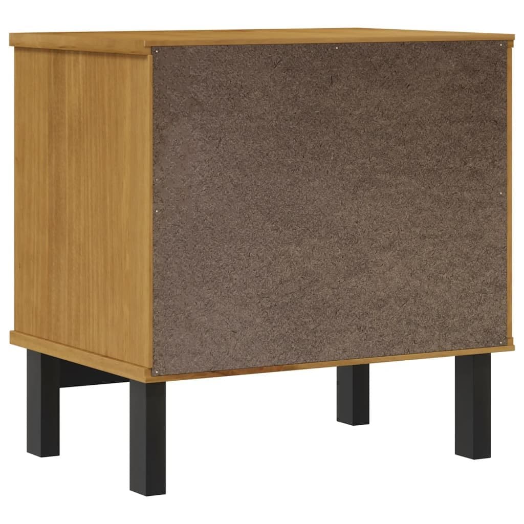 Bedside Cabinet with Drawers Storage Nightstand Bedroom Solid Wood Table Brown