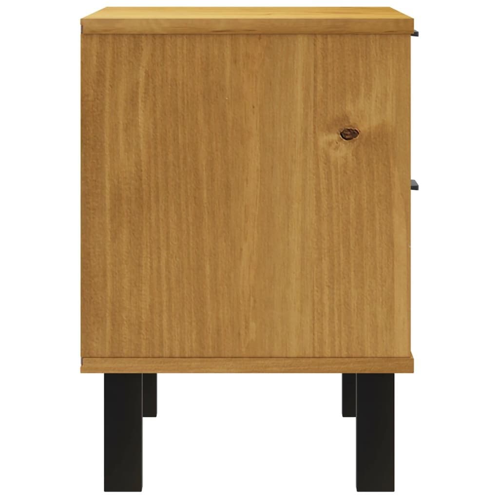 Bedside Cabinet with Drawers Storage Nightstand Bedroom Solid Wood Table Brown