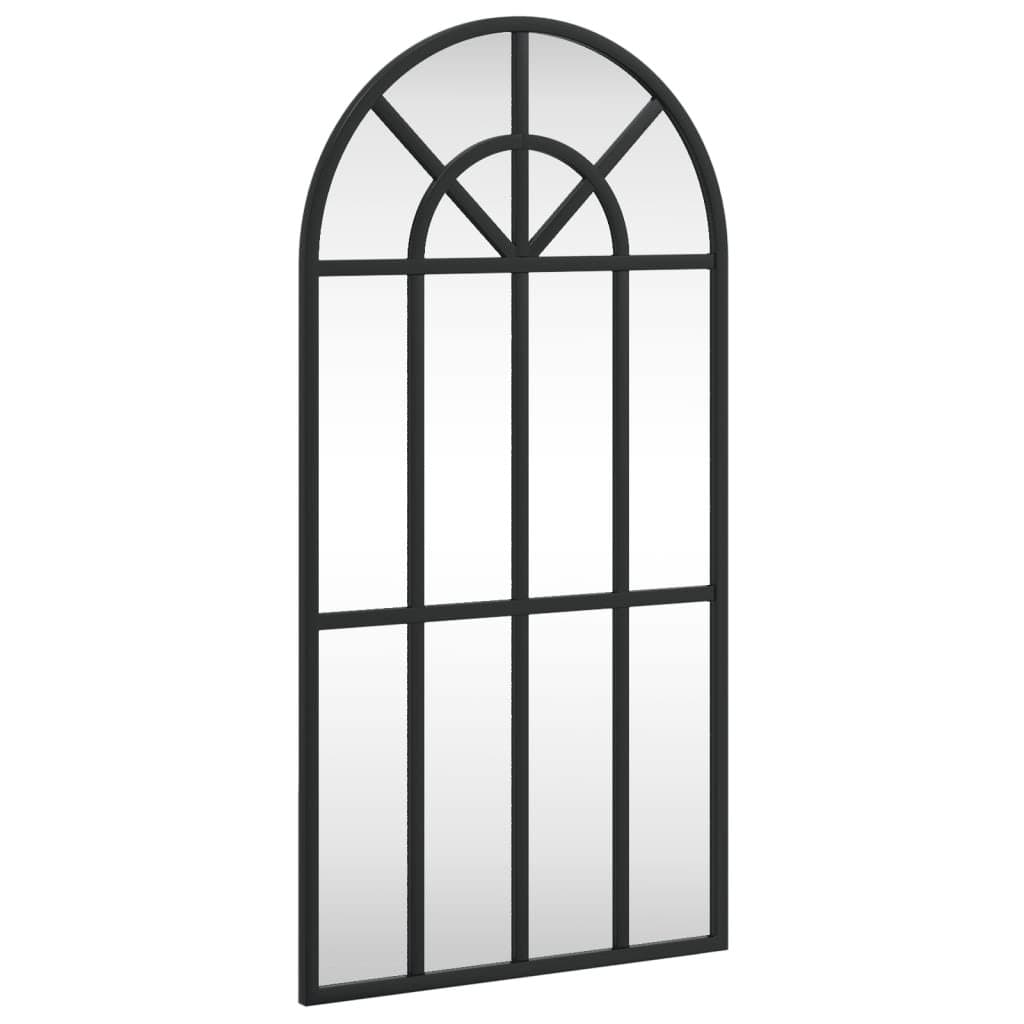 Black Arch Iron Frame Wall Mirror 30x60 cm for Home