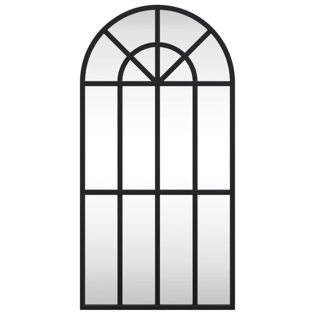 Black Arch Iron Frame Wall Mirror 30x60 cm for Home