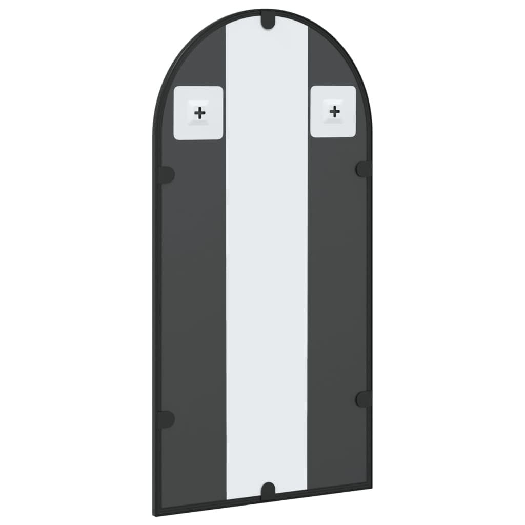 Black Arch Iron Frame Wall Mirror 30x60 cm for Home
