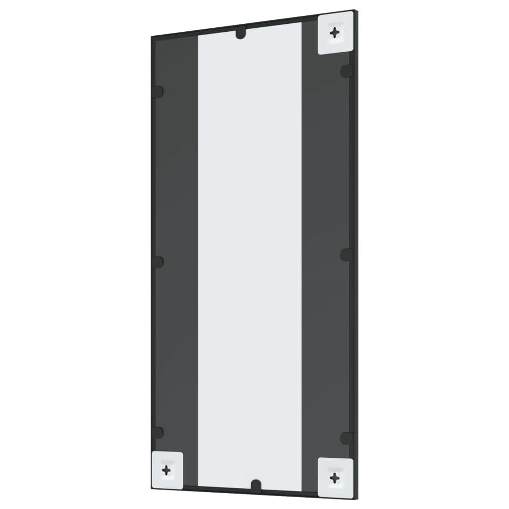 Black Rectangle Wall Mirror 40x80cm with Iron Frame