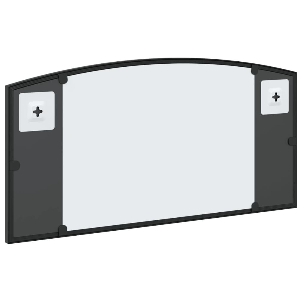 Black Arch Wall Mirror 60x30 cm with Durable Iron Frame