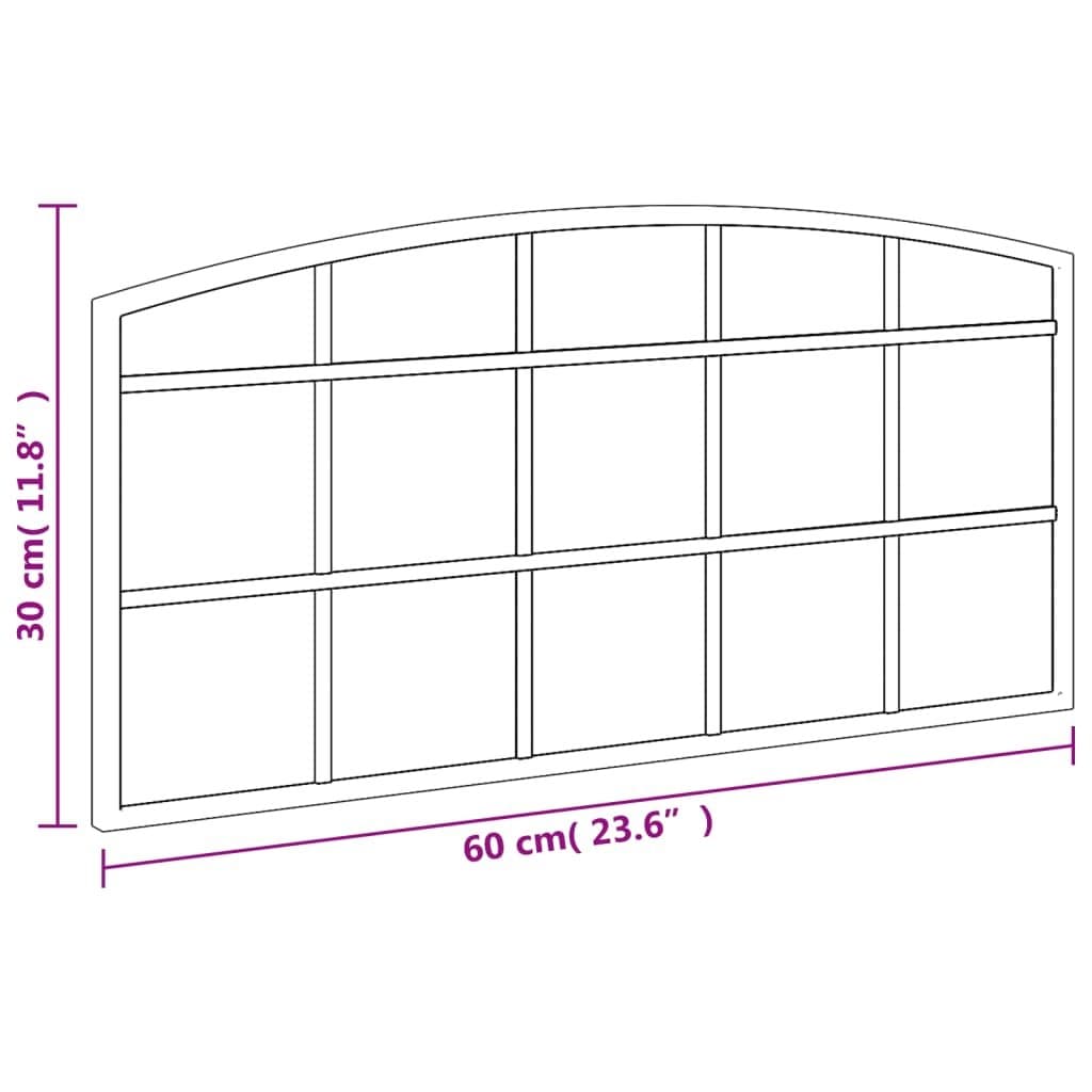 Black Arch Wall Mirror 60x30 cm with Durable Iron Frame