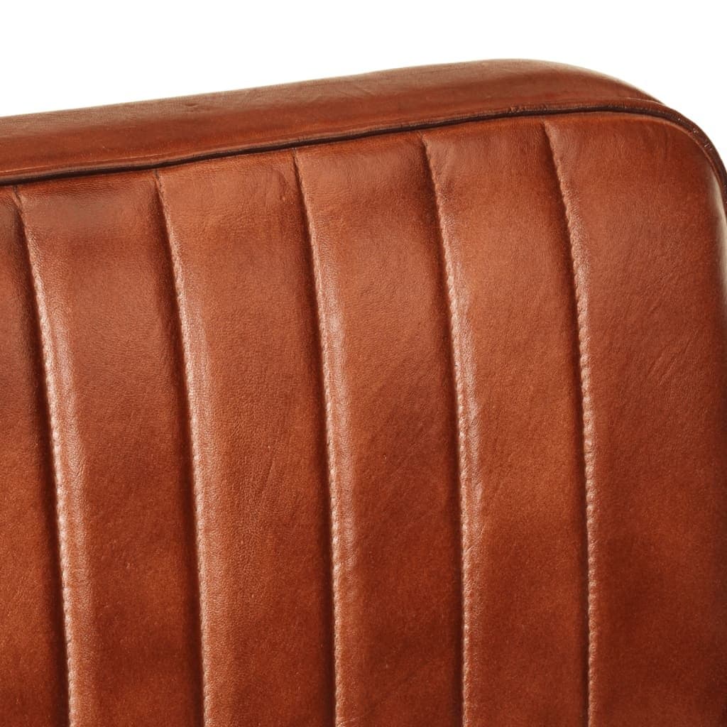 Sofa Chair Brown Leather Armchair Living Room Lounge Seating Furniture