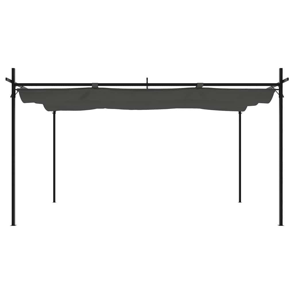 Anthracite Pergola with Retractable Roof