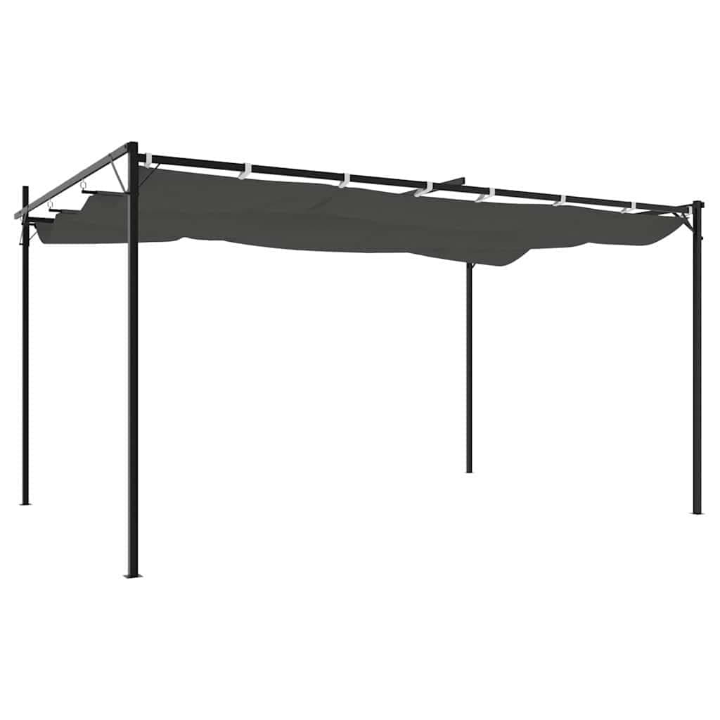 Anthracite Pergola with Retractable Roof