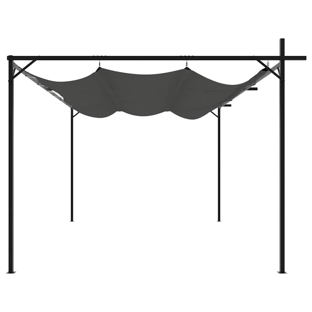 Anthracite Pergola with Retractable Roof