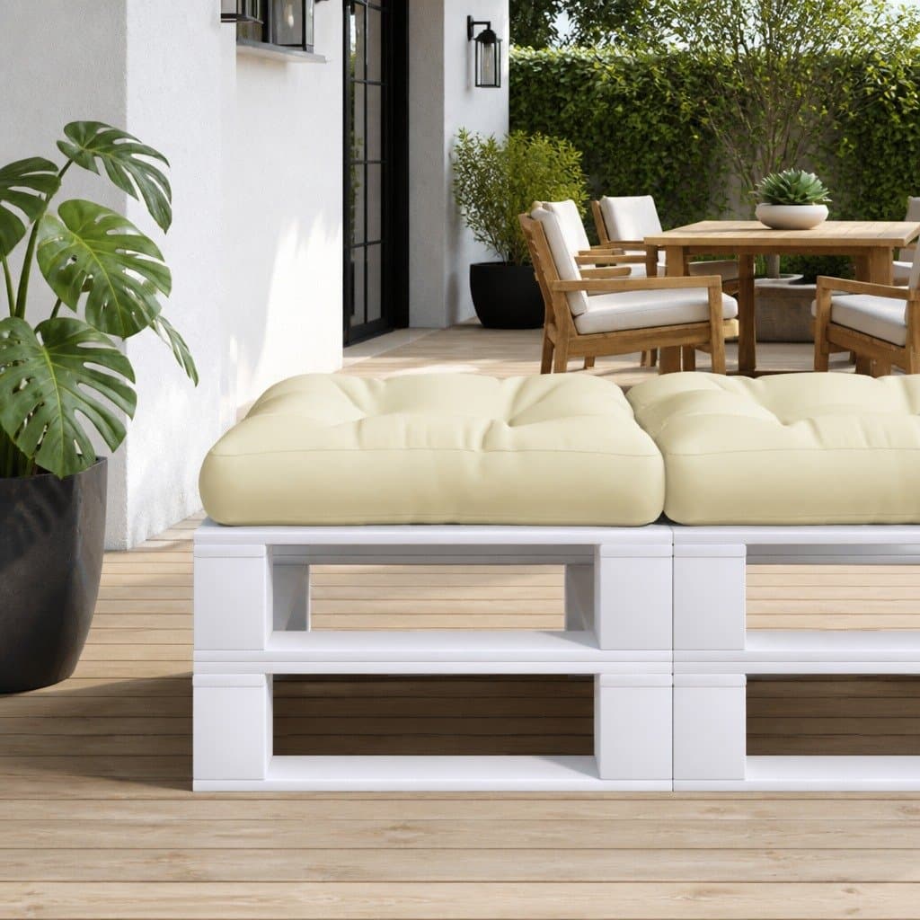 Outdoor Pallet Cushion in Cream 60x60x12 cm