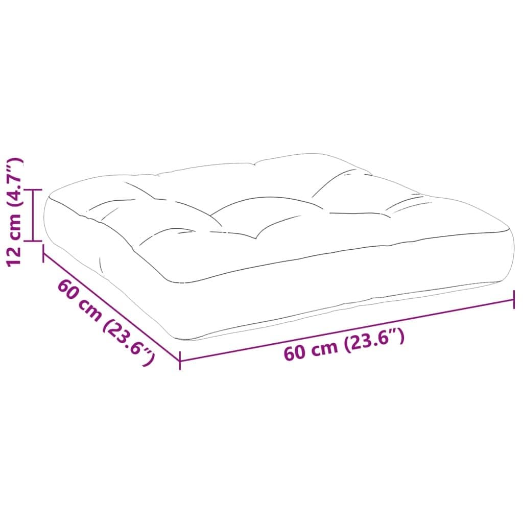 Outdoor Pallet Cushion in Cream 60x60x12 cm