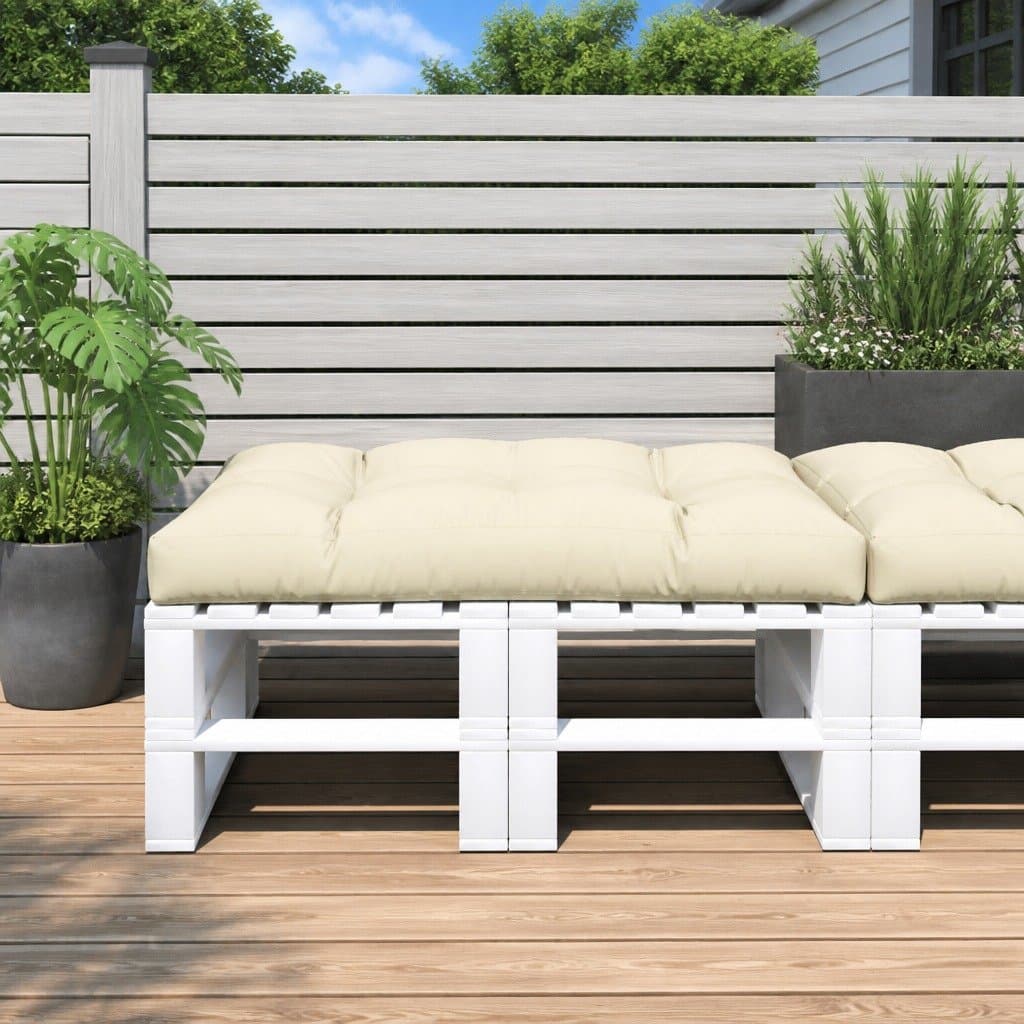 Outdoor Pallet Cushion Cream 120x80x12 cm for Comfort