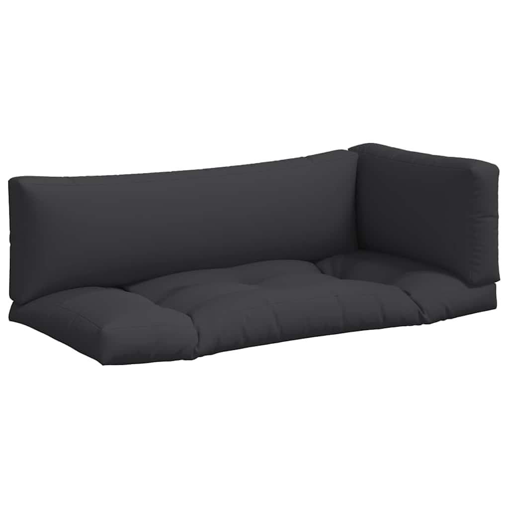 Pallet Cushions 3 pcs Black Outdoor Garden Furniture Seat Pad Decor
