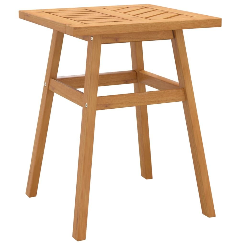 Wooden Side Table 45x45x60cm Garden Patio Outdoor Furniture Acacia Chevron Top