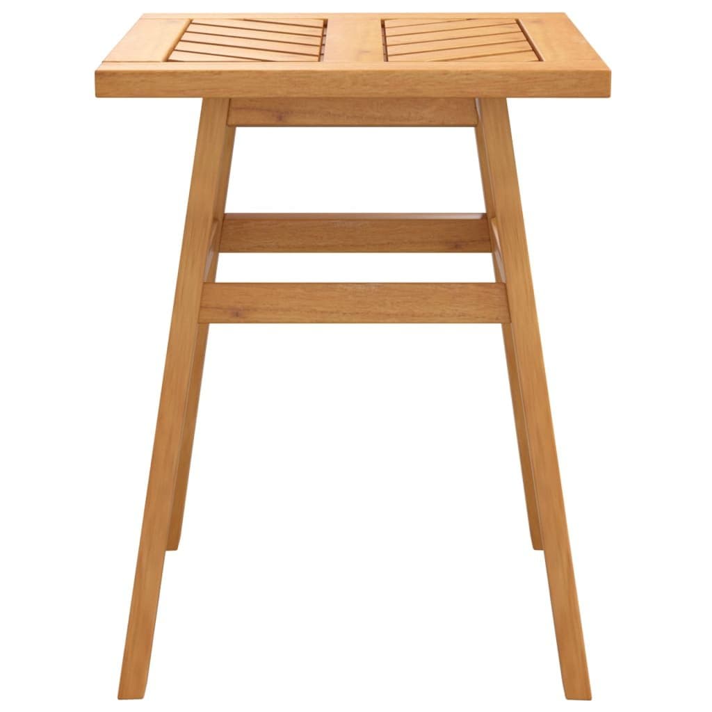 Wooden Side Table 45x45x60cm Garden Patio Outdoor Furniture Acacia Chevron Top