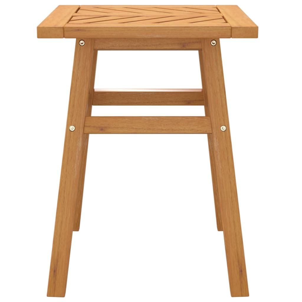 Wooden Side Table 45x45x60cm Garden Patio Outdoor Furniture Acacia Chevron Top