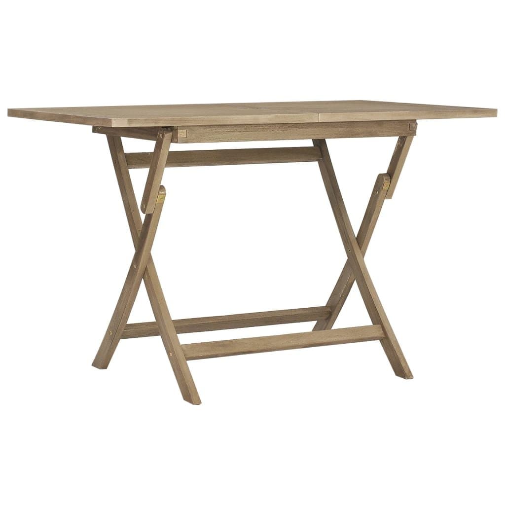 Teak Wood Folding Garden Table for Outdoor Dining 120x70x75cm
