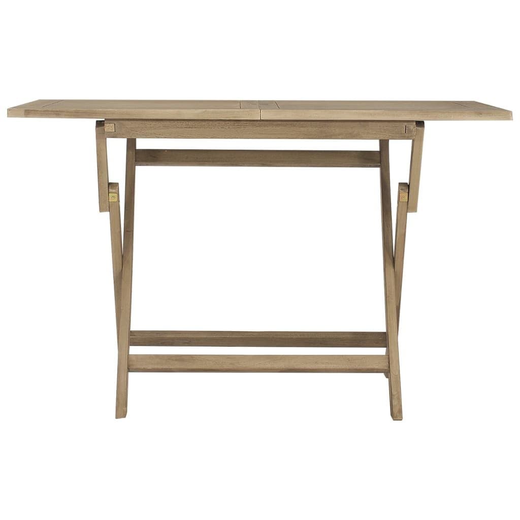 Teak Wood Folding Garden Table for Outdoor Dining 120x70x75cm