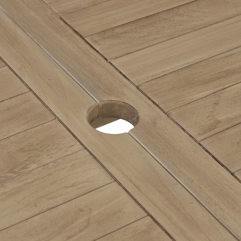 Teak Wood Folding Garden Table for Outdoor Dining 120x70x75cm