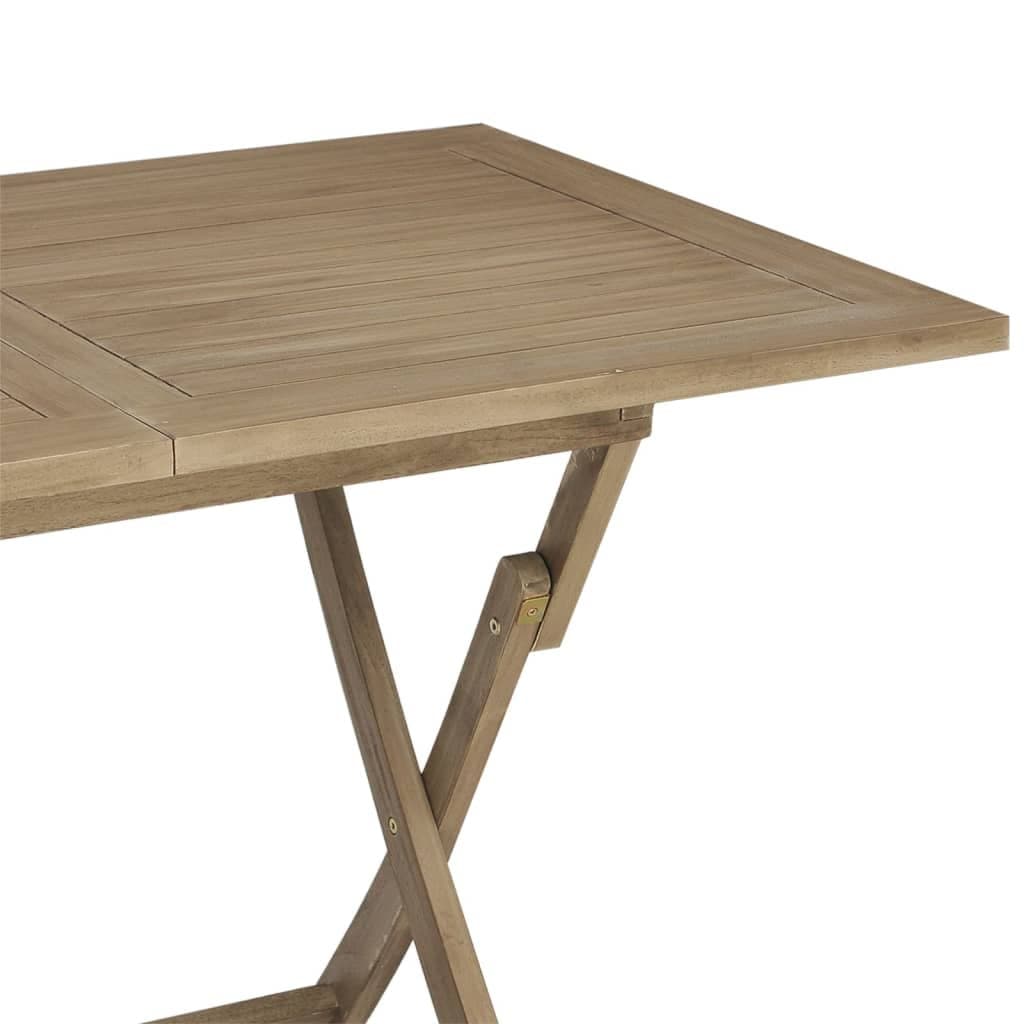Teak Wood Folding Garden Table for Outdoor Dining 120x70x75cm