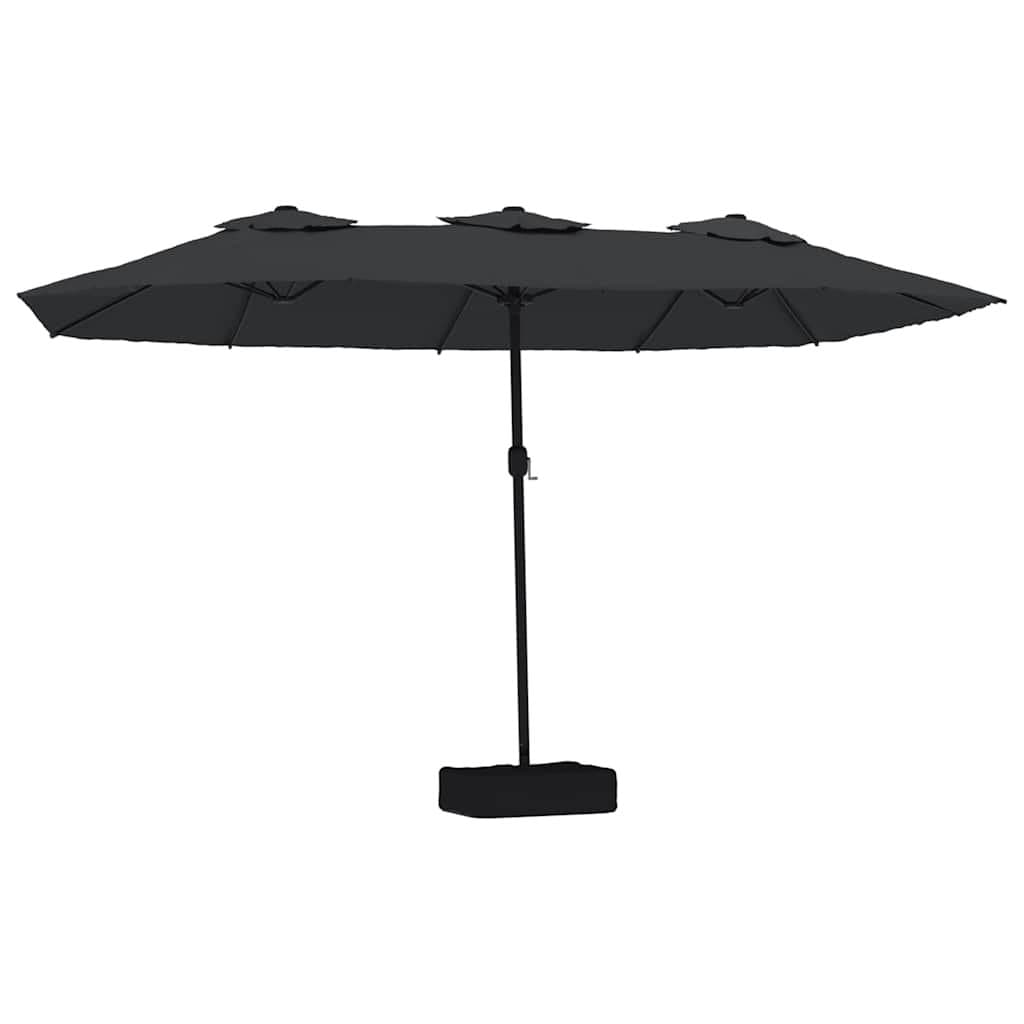 Double-Head Garden Parasol with Crank Mechanism