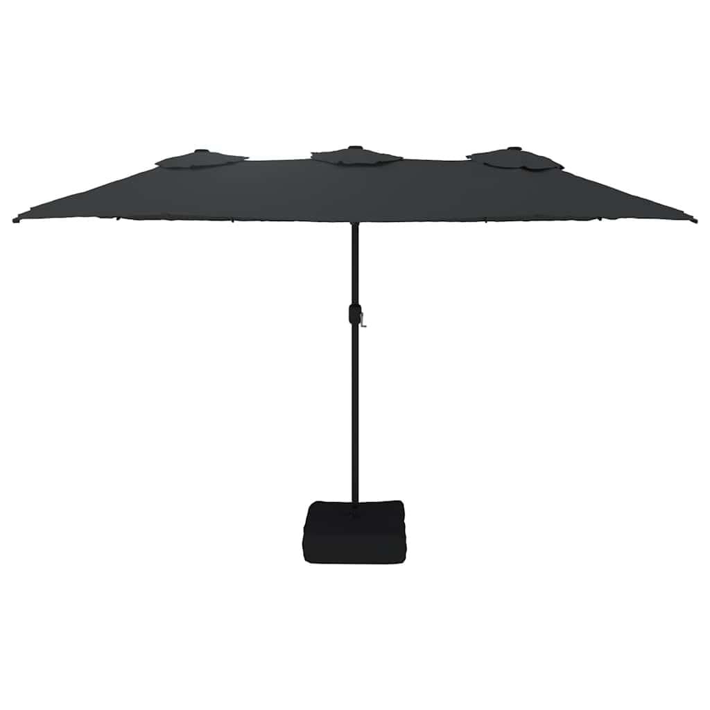 Double-Head Garden Parasol with Crank Mechanism