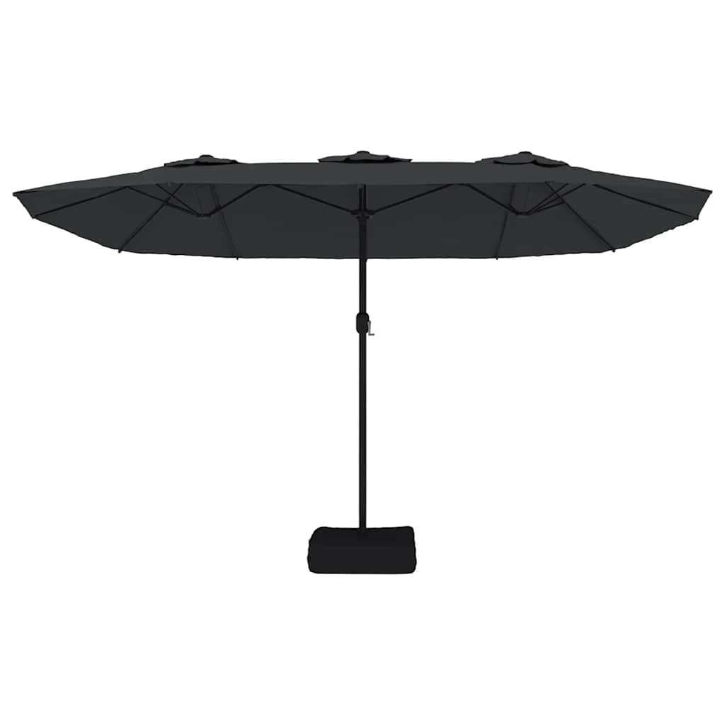 Double-Head Garden Parasol with Crank Mechanism