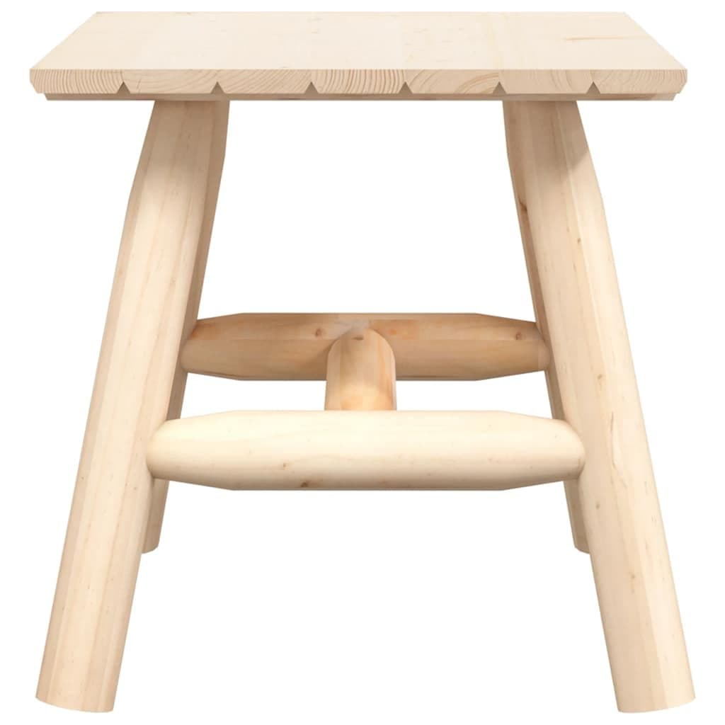 Brown Solid Wood Spruce Side Table for Outdoors