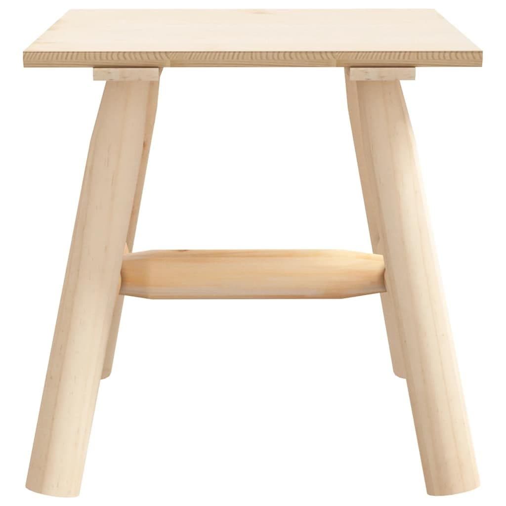 Brown Solid Wood Spruce Side Table for Outdoors