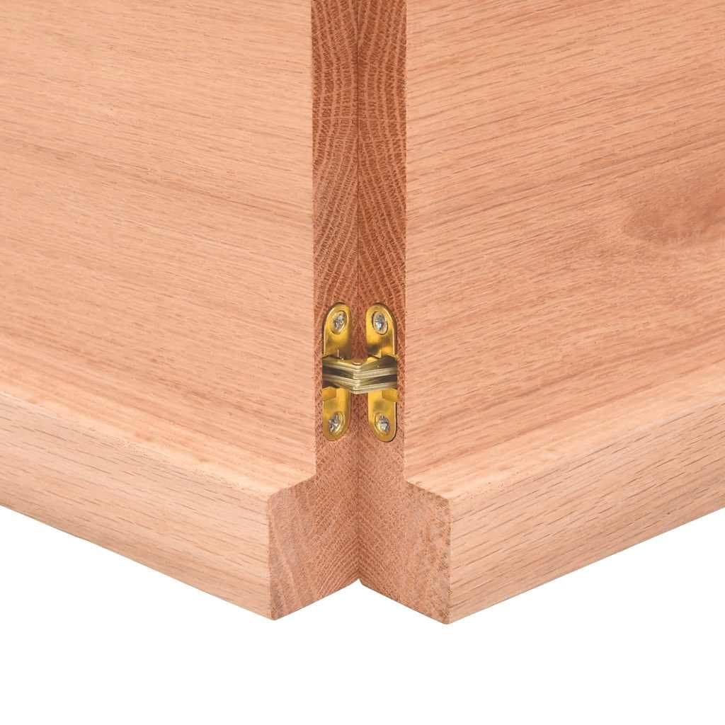 Wall Shelf Solid Oak Wood Rustic Brown Folding Storage 140x50 cm Floating Ledge