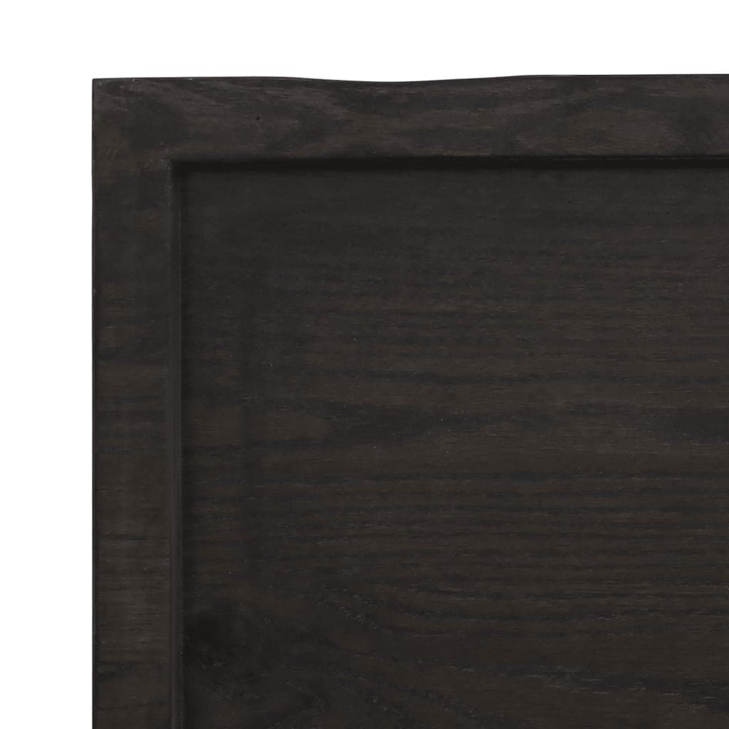 Solid Oak Wood Wall Shelf with Live Edge 100x50cm
