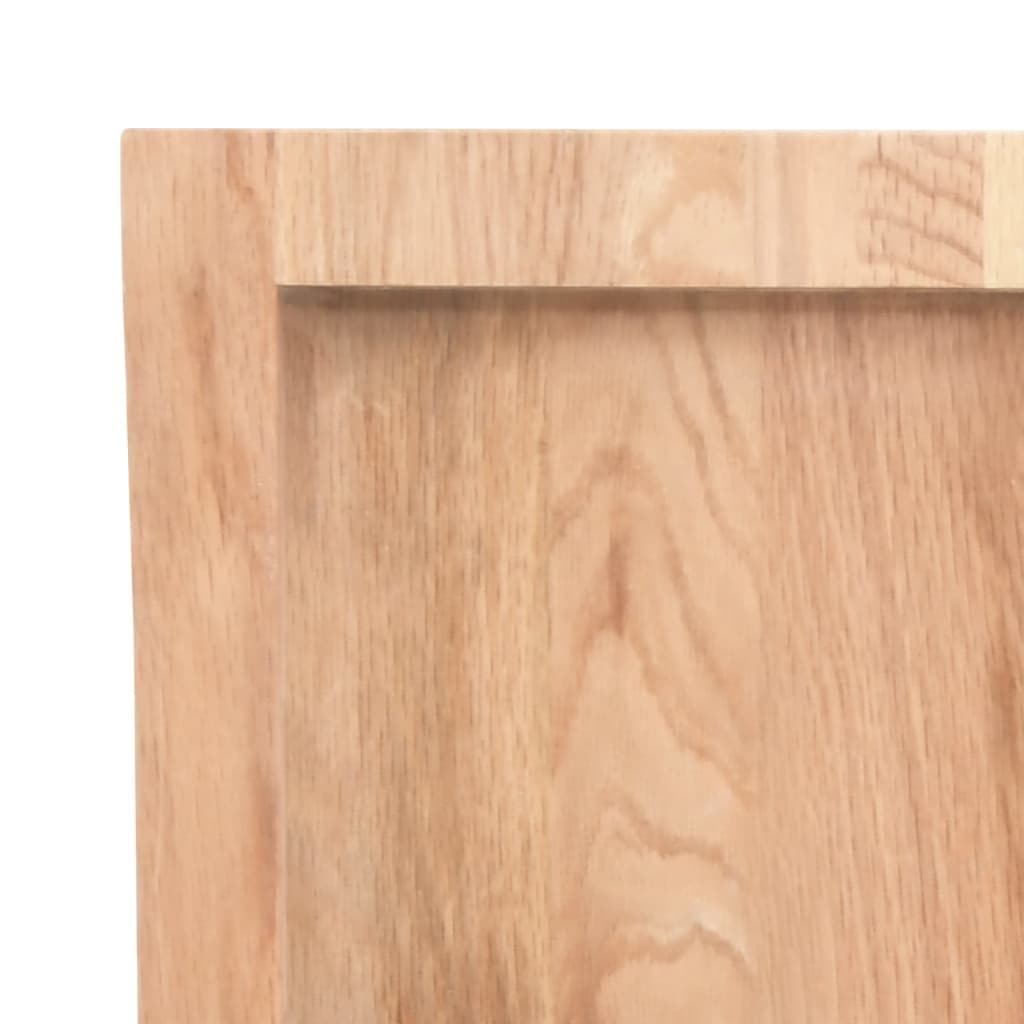 Brown Live Edge Solid Oak Wood Table Top 80x60cm