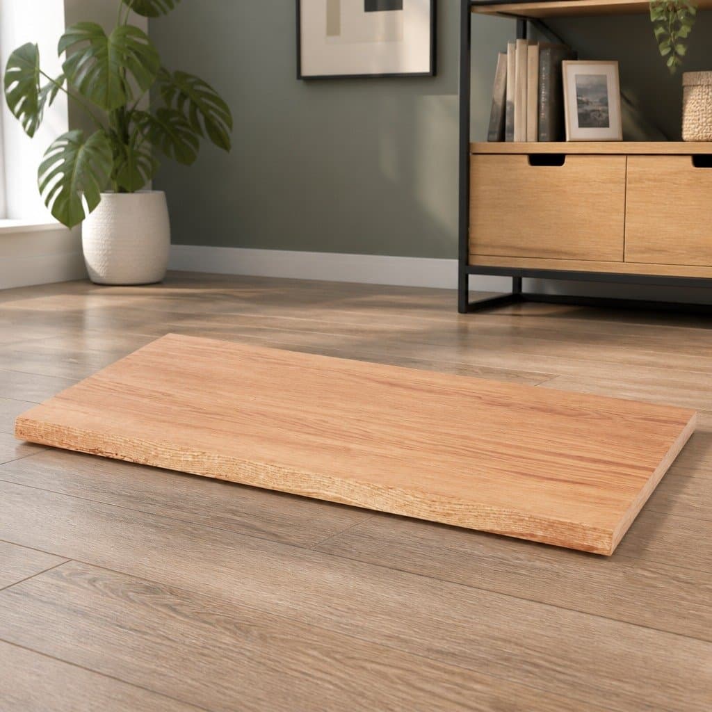 Brown Live Edge Solid Oak Wood Dining Table Top 100x40cm