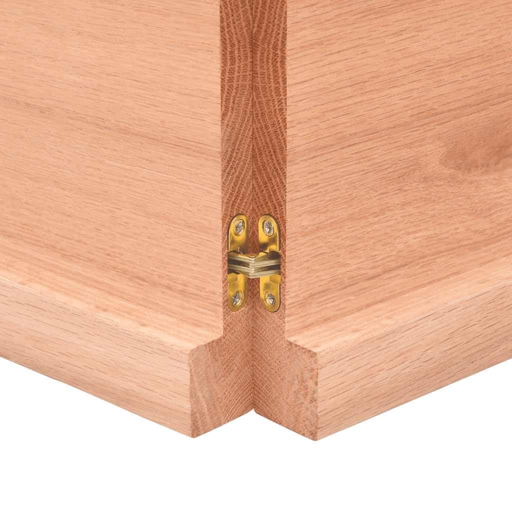 Solid Oak Live Edge Table Top 160x40cm Light Brown