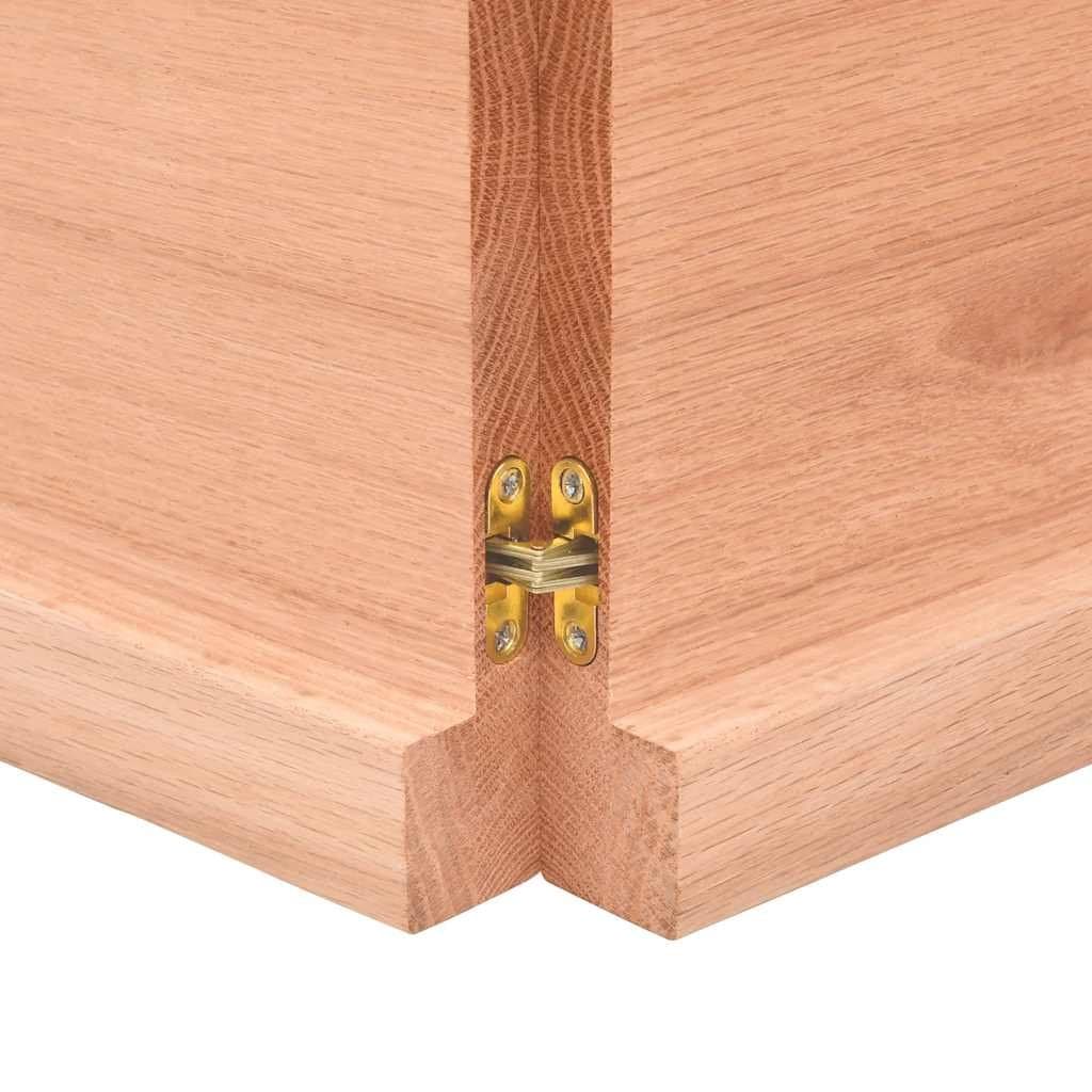 Handcrafted Solid Oak Folding Table Top with Live Edge
