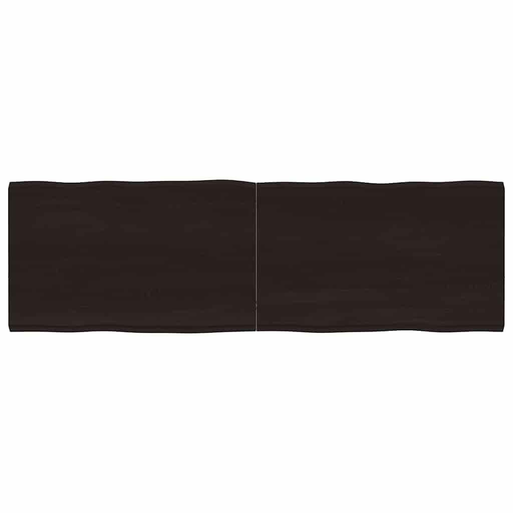 Solid Oak Live Edge Folding Tabletop in Dark Brown
