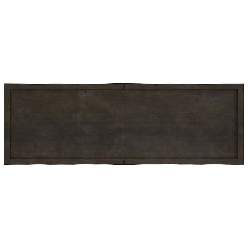 Solid Oak Live Edge Folding Tabletop in Dark Brown