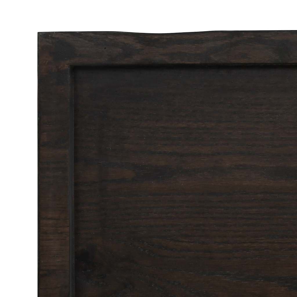 Solid Oak Live Edge Folding Tabletop in Dark Brown