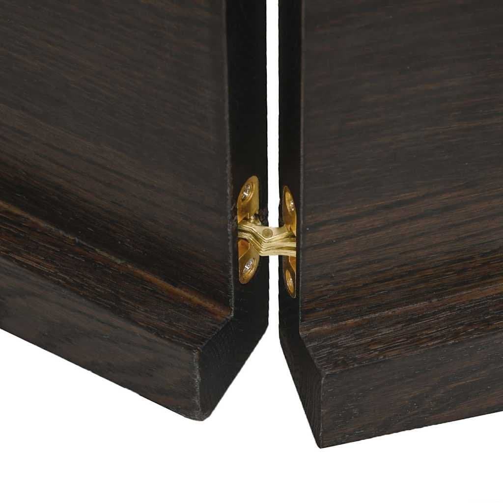 Solid Oak Live Edge Folding Tabletop in Dark Brown