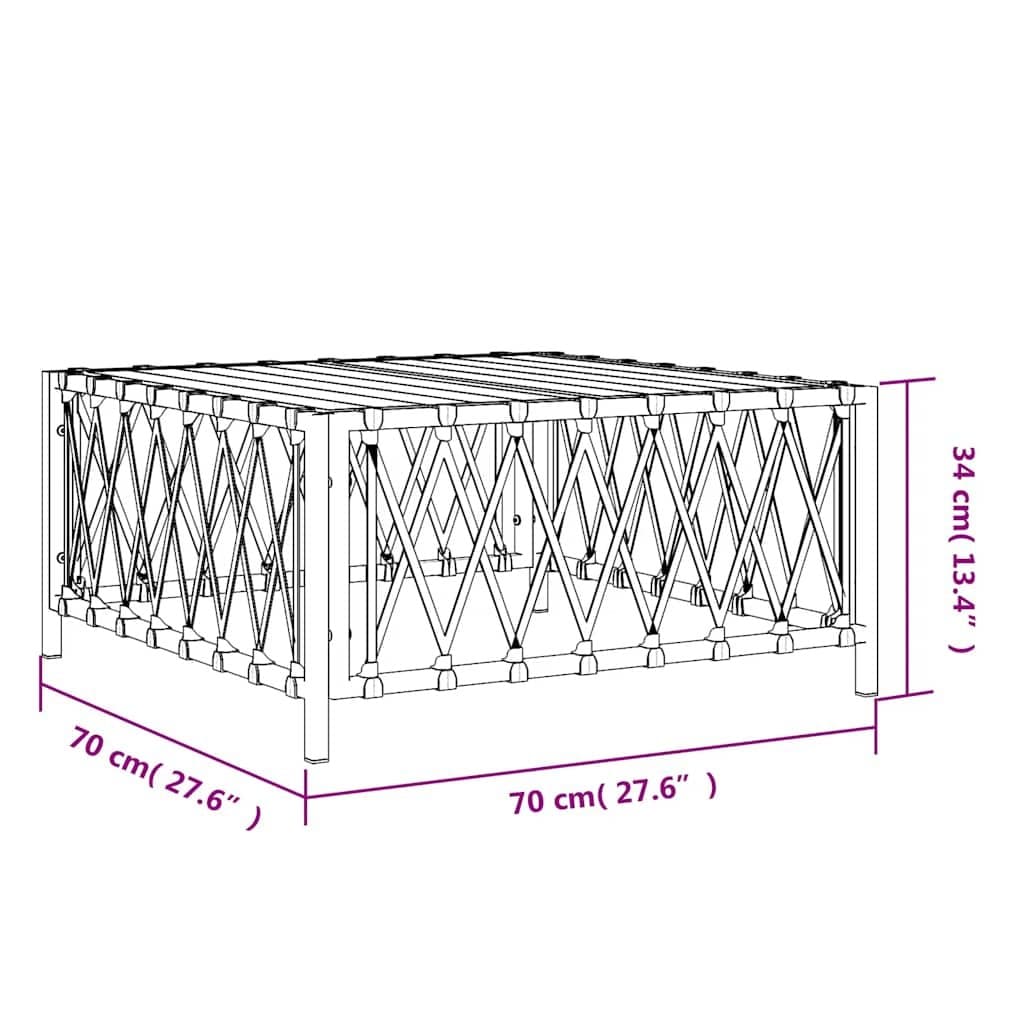 Anthracite Garden Table 70x70x34 cm Outdoor Patio Furniture